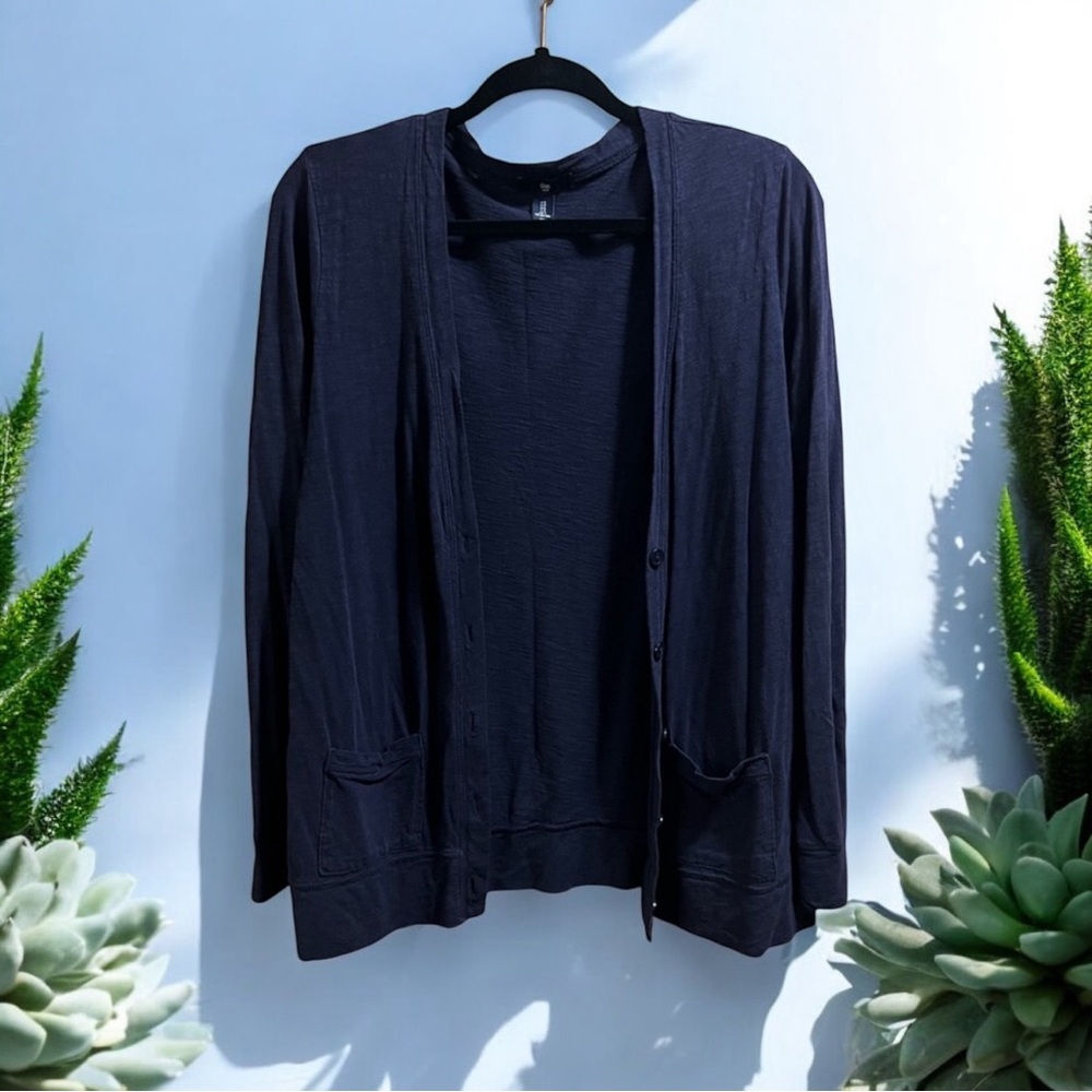 Gap Ladies Size S Navy Lightweight Button-up Cardigan